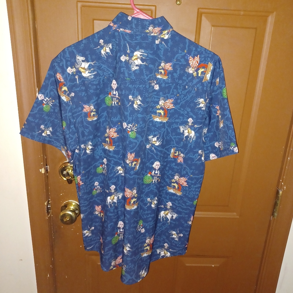 RSVLTS The Roosevelts Shirt Mens Medium Blue George Washington - Picture 6 of 6
